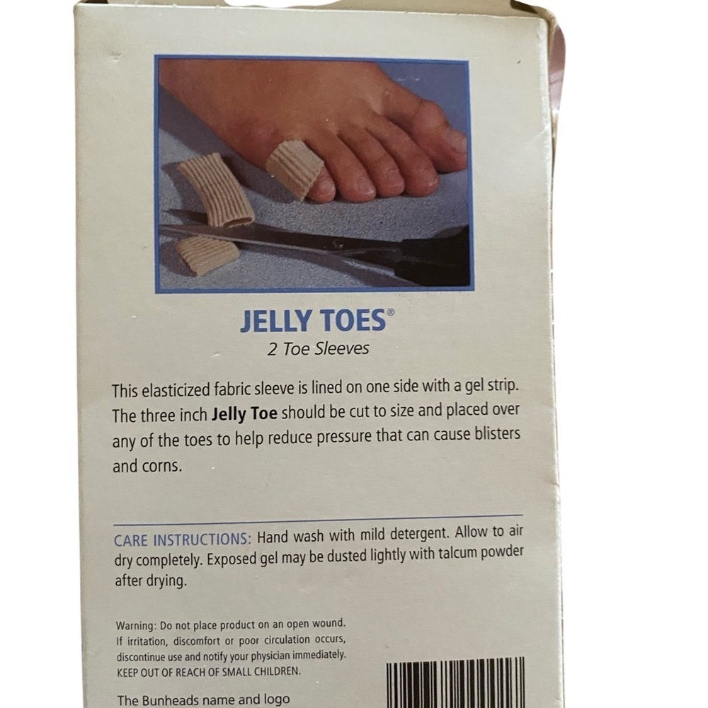 Bunheads Jelly Toes Soft Fabric Bands w/ comforting gel strips & spacers ballet - Picture 6 of 6